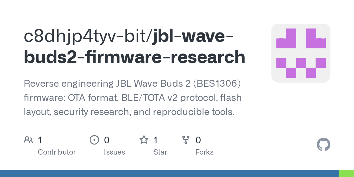JBL Wave Buds 2 firmware and OTA reverse engineering repository preview